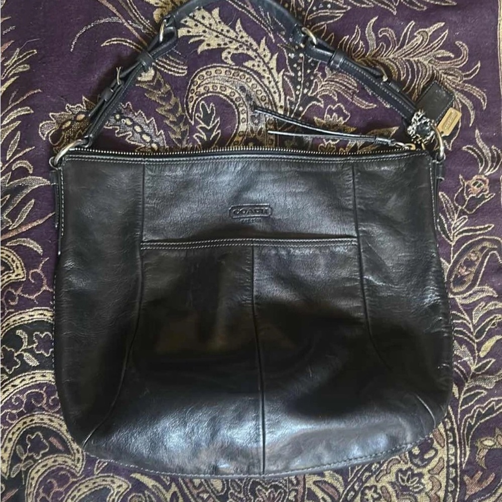 Coach Dark Leather Shoulder Bag